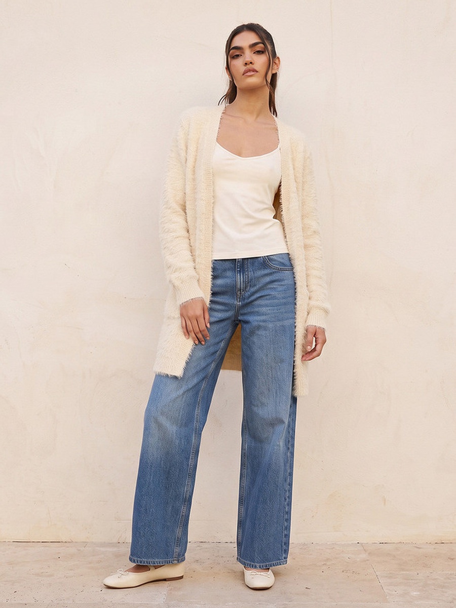 Fuzzy Fur Longline Cardigan