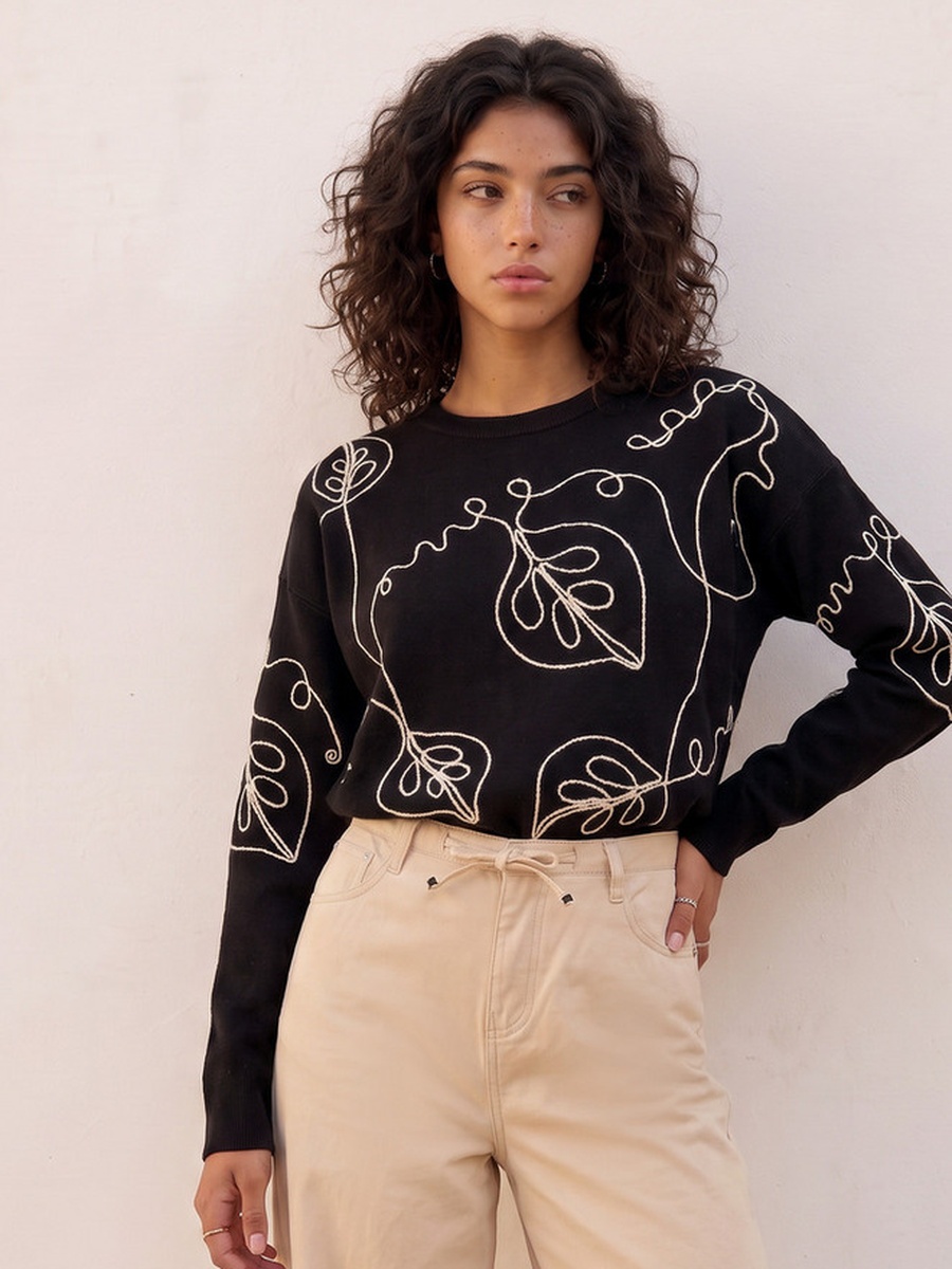 Embroidered Sweater
