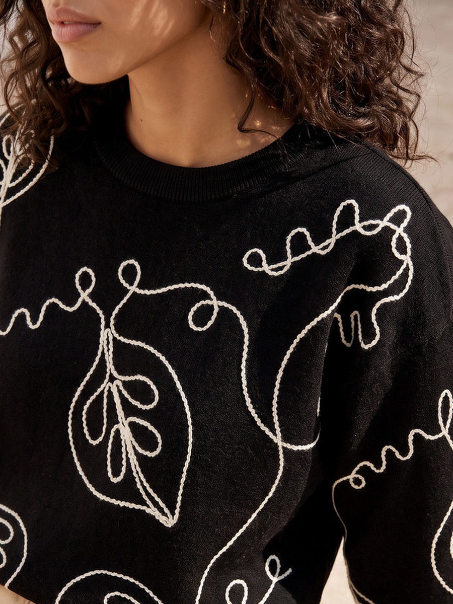 Embroidered Sweater