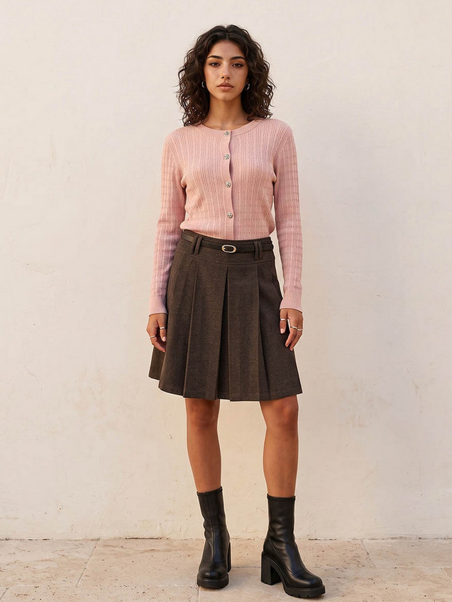 Textured Cardigan with Button Closure