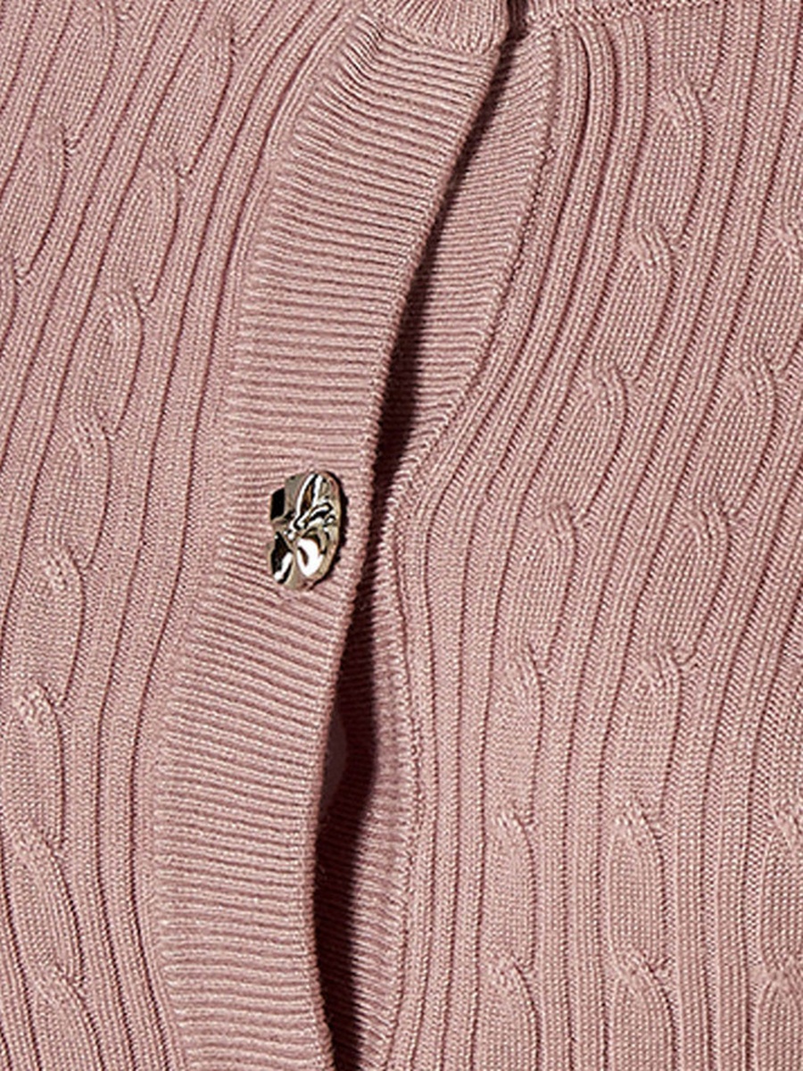 Textured Cardigan with Button Closure