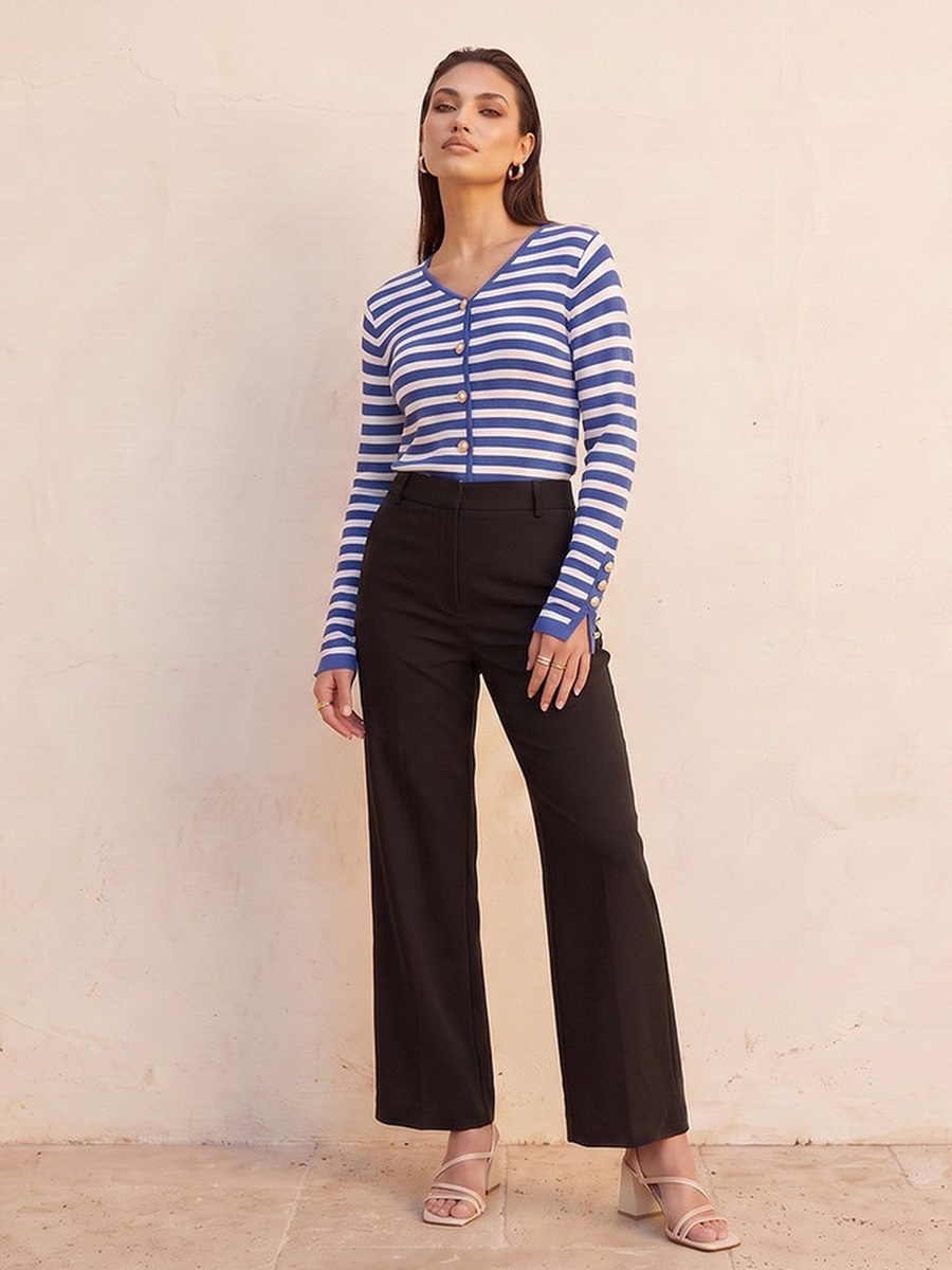 Relaxed Fit Striped Cardigan