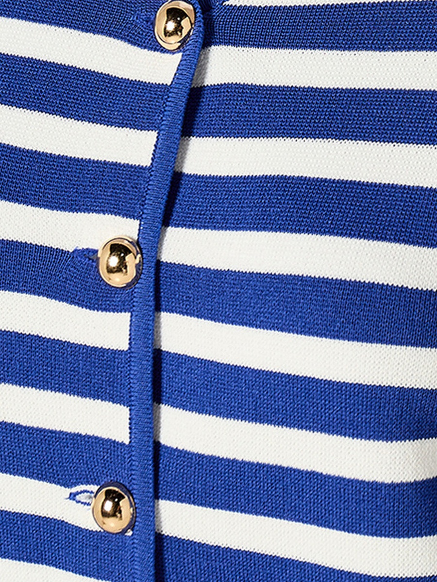 Relaxed Fit Striped Cardigan