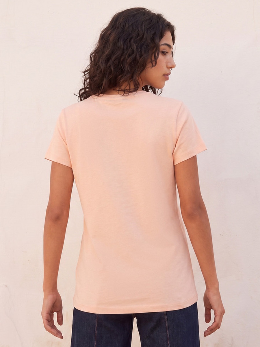 Cotton Slogan Print T-Shirt