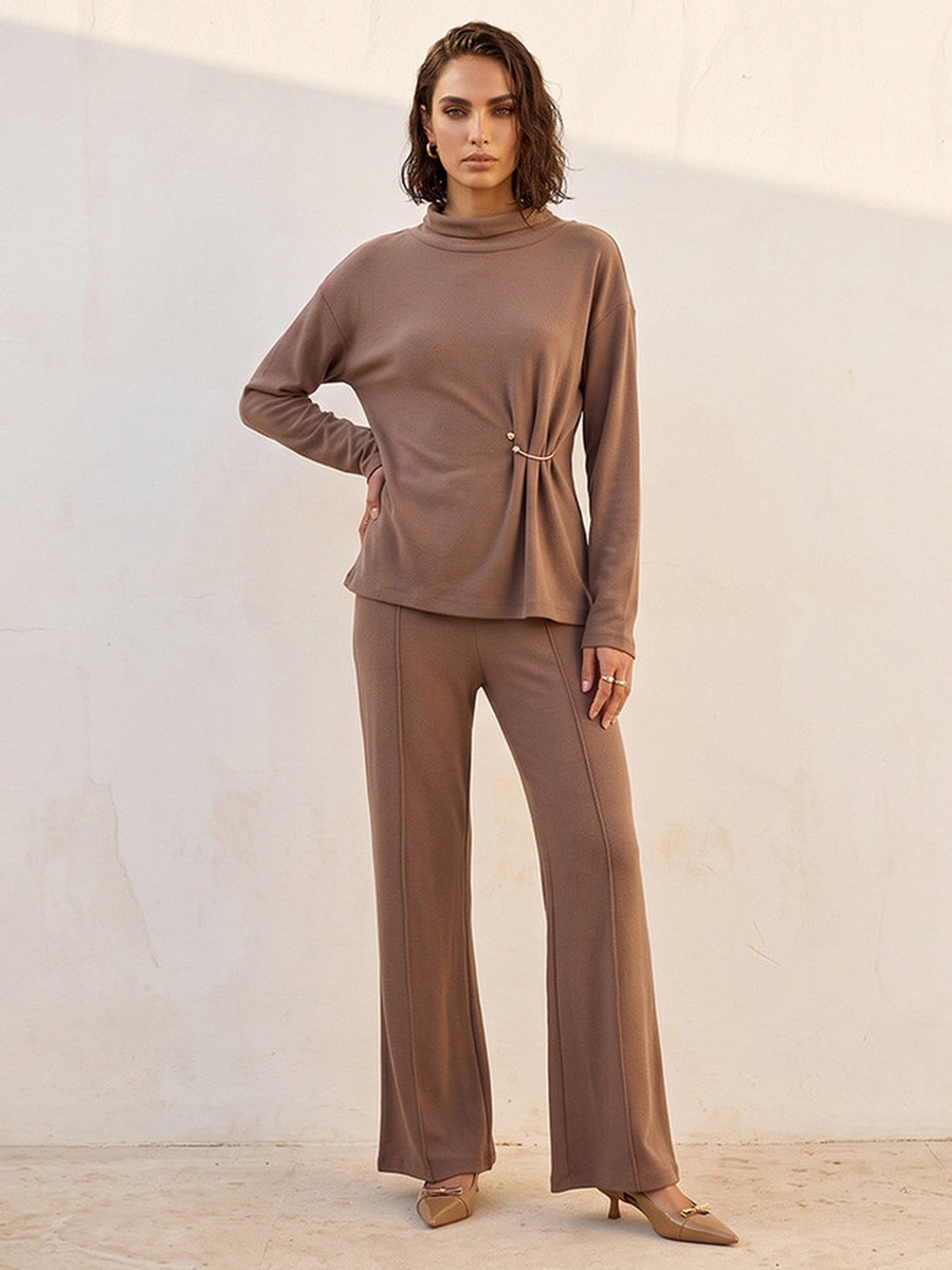 Relaxed Fit Turtleneck Top