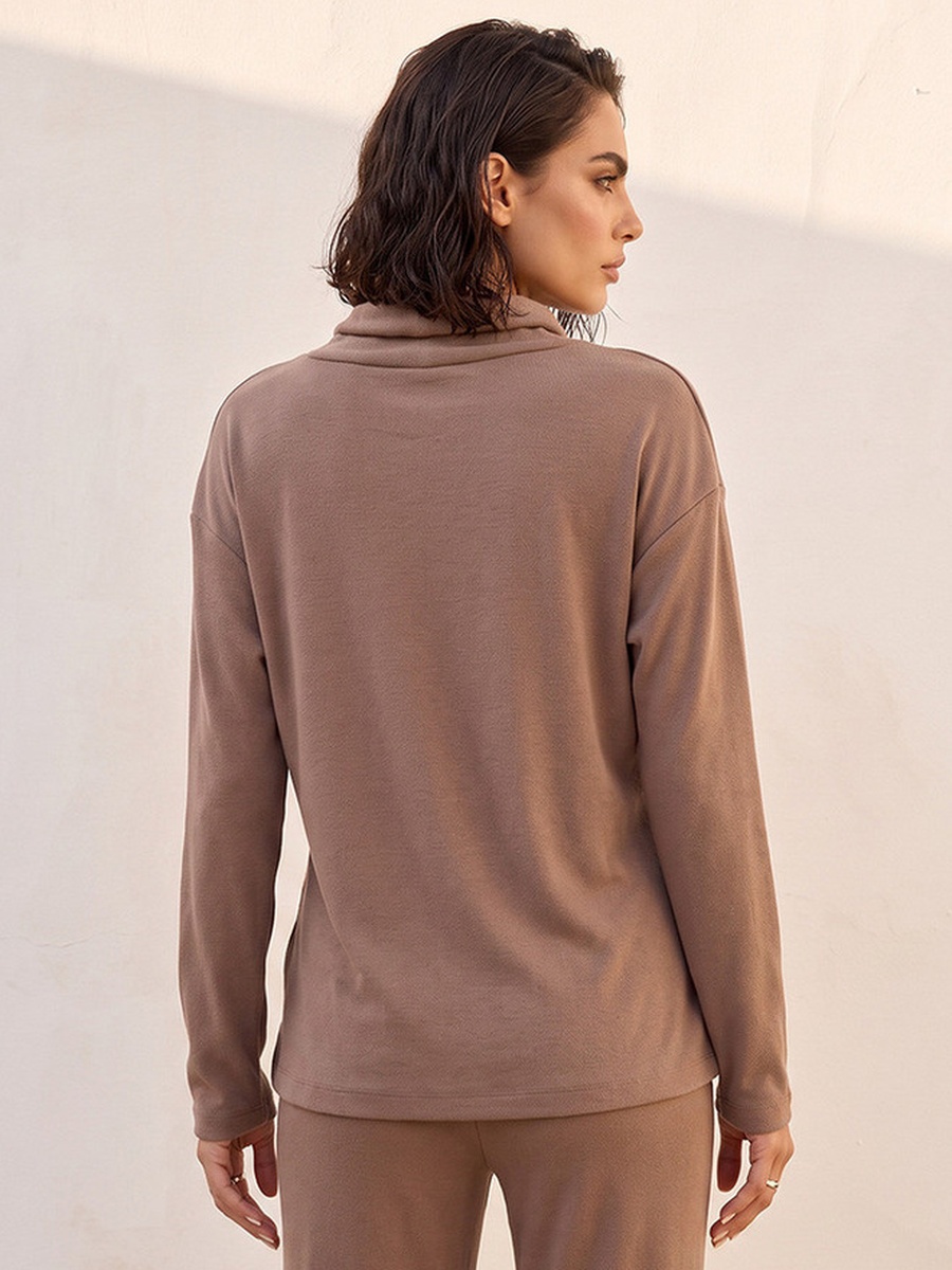 Relaxed Fit Turtleneck Top