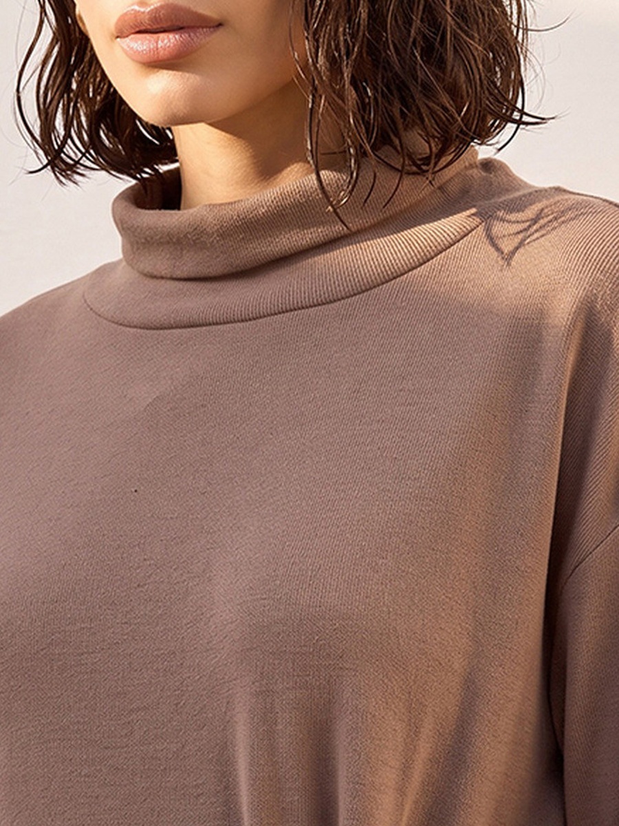 Relaxed Fit Turtleneck Top