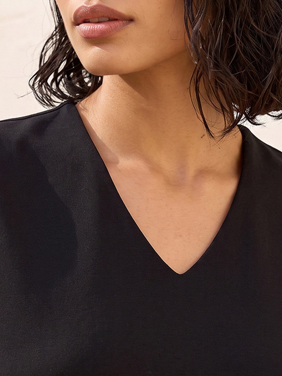 V Neck Peplum Top