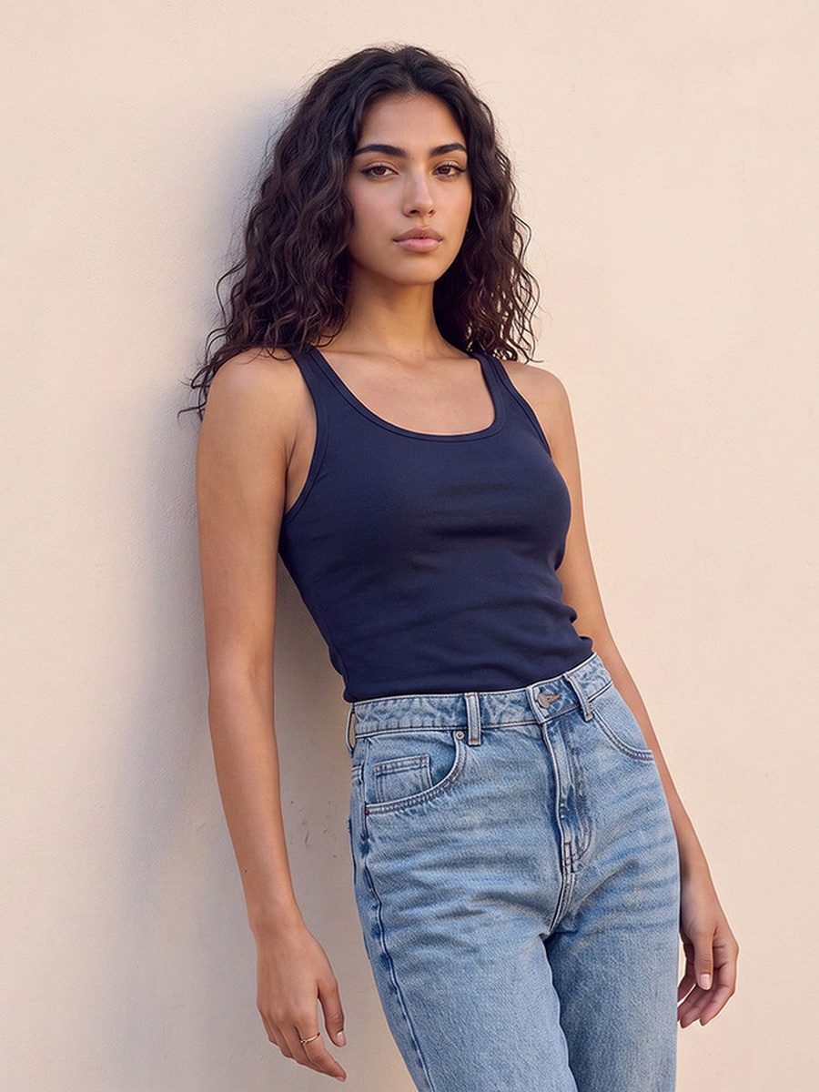 Slim Fit Ribbed Tank Top