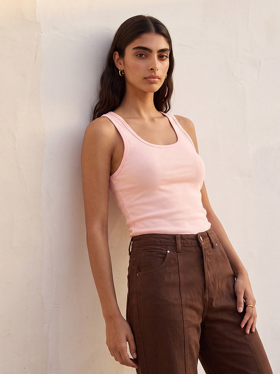 Slim Fit Ribbed Tank Top