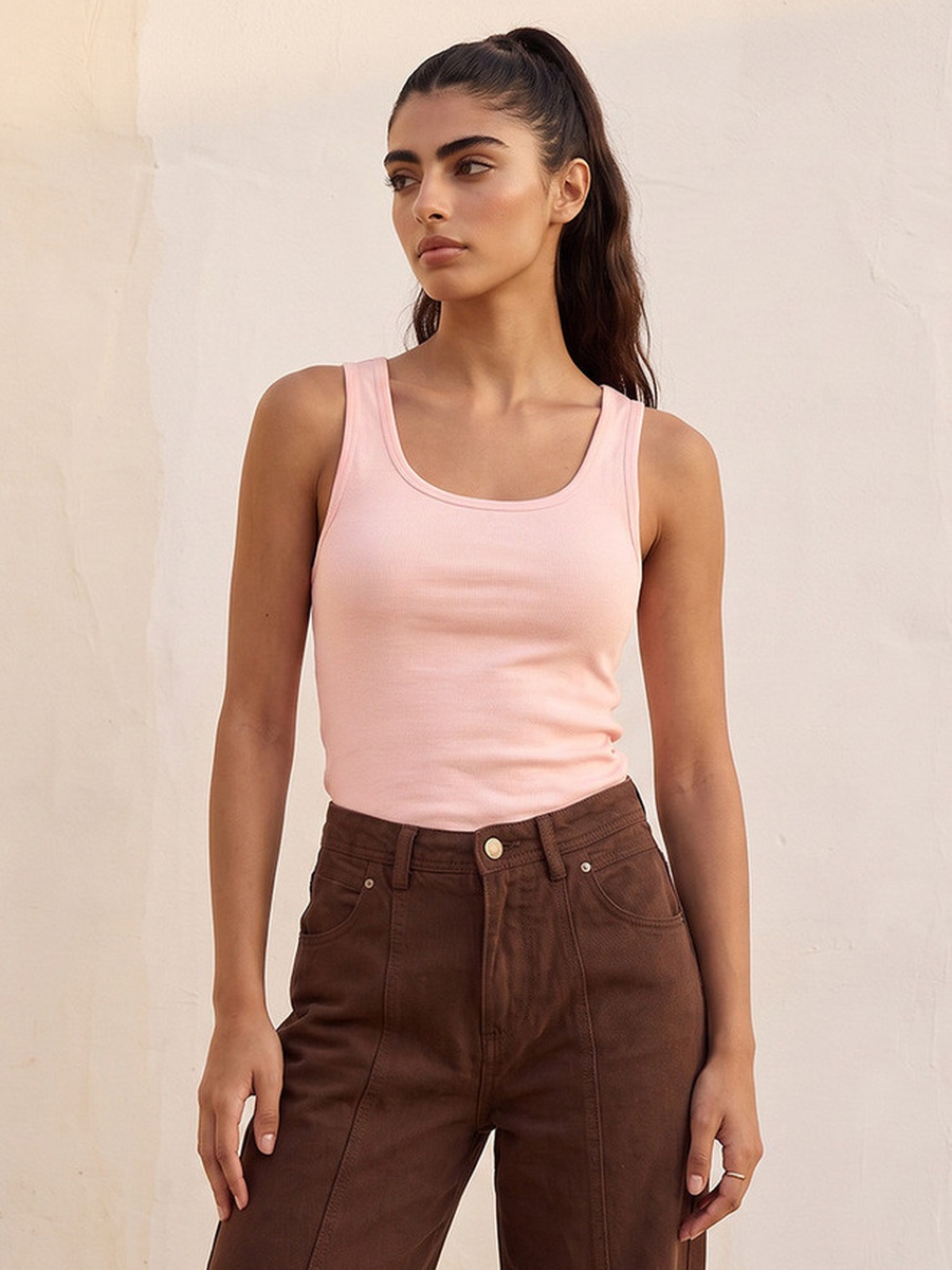 Slim Fit Ribbed Tank Top