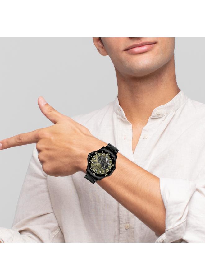 Men Analog Gold Dial Watch - QMG1188.070