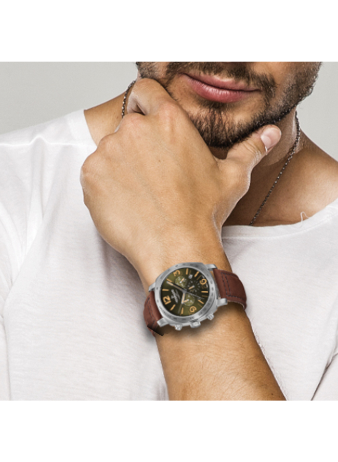 Lumina Chronosphere Men Chronograph Green Dial Watch - T9102-SLDH