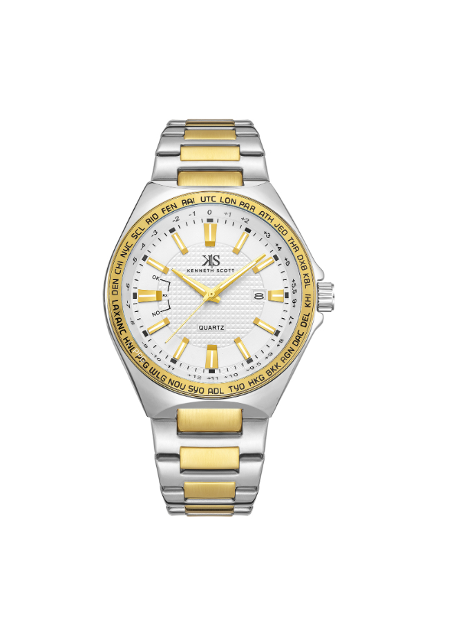 Men Analog White Dial Watch - K23027-TBTW