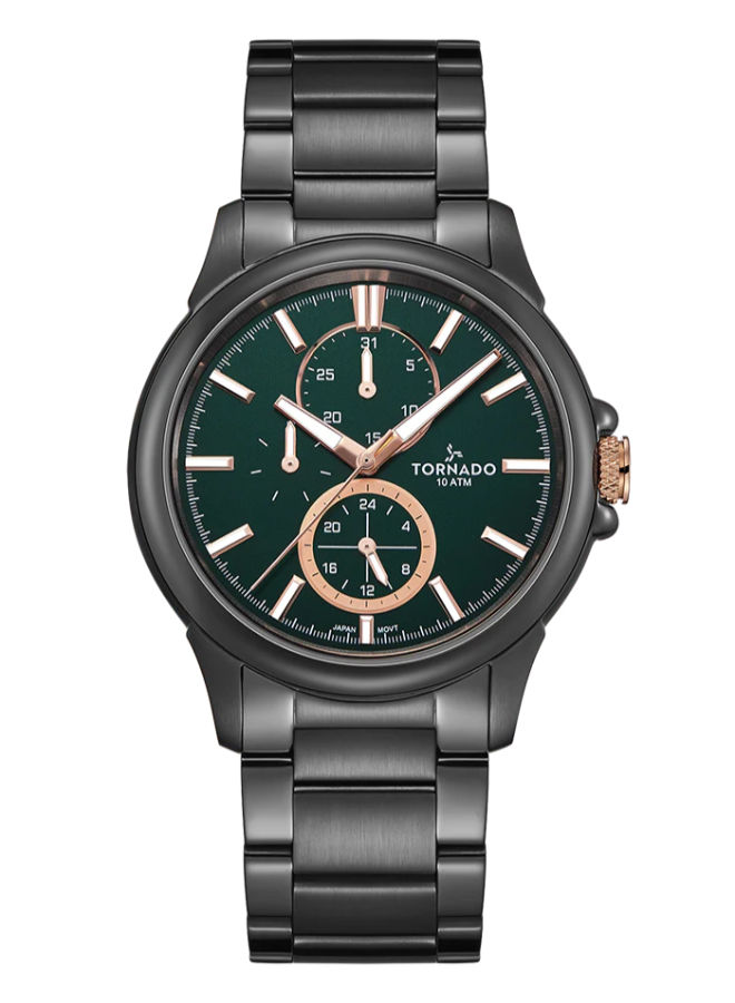 Celestia Elite Men Multi Function Green Dial Watch - T6107-XBXHK