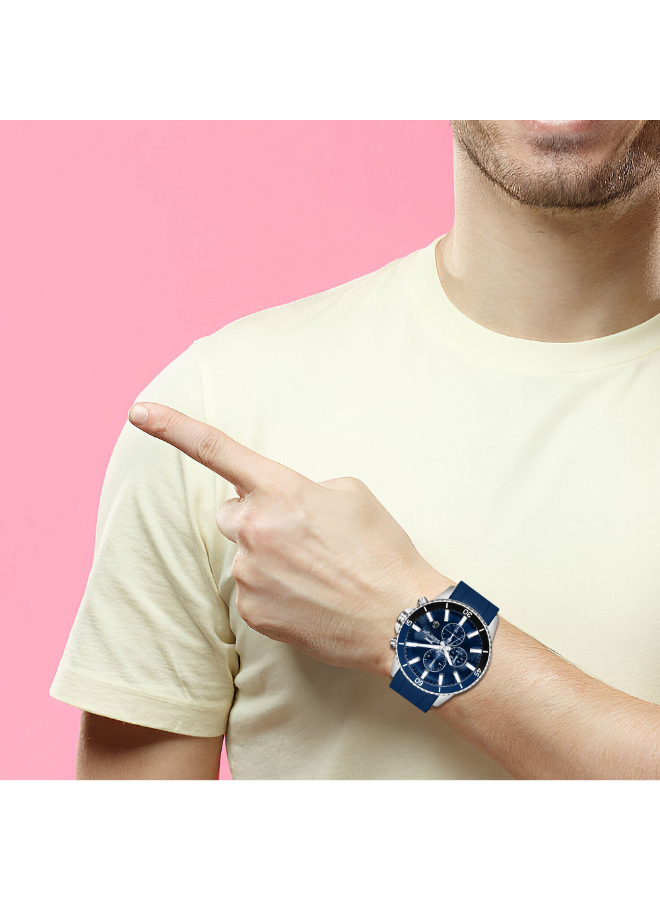 Men Multifunction Dark Blue Dial Watch - SL.9.2572.2.399