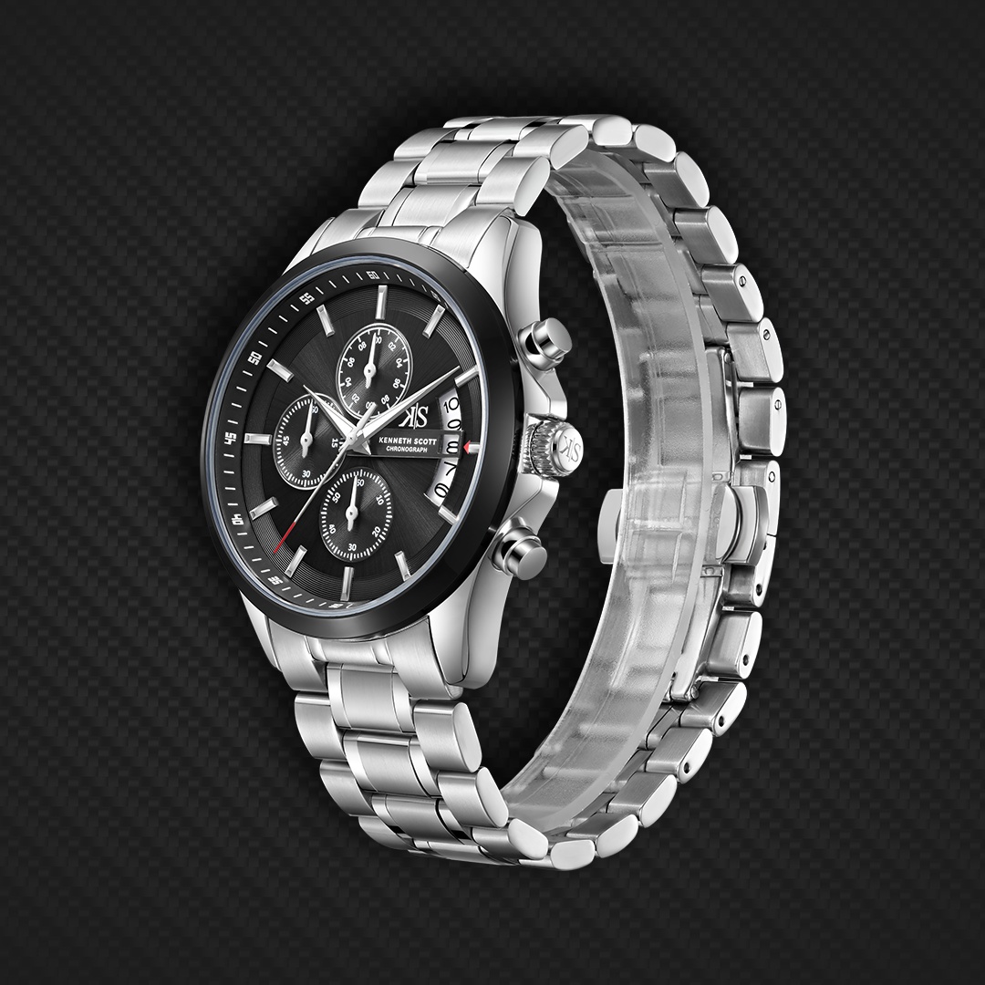 Men Chronograph  Black  Dial Watch - K26106-SBSB