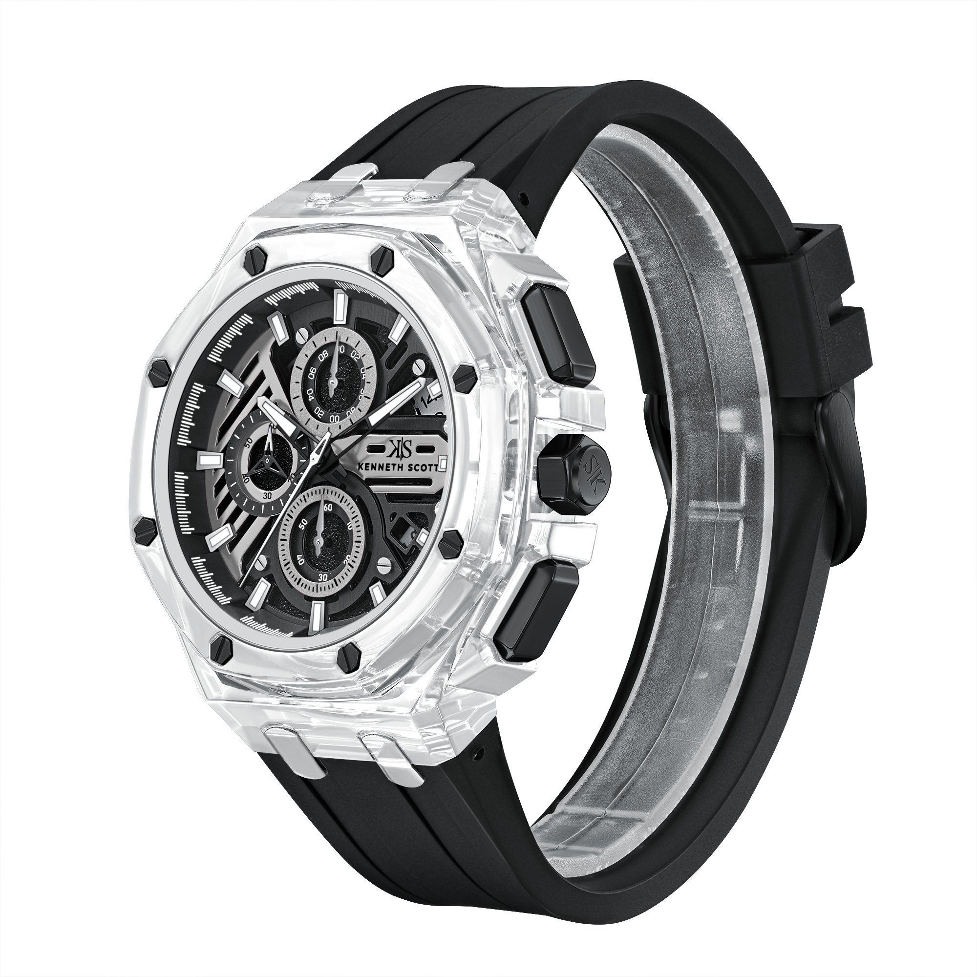 Men Chronograph  Black  Dial Watch - K26109-ZSBB