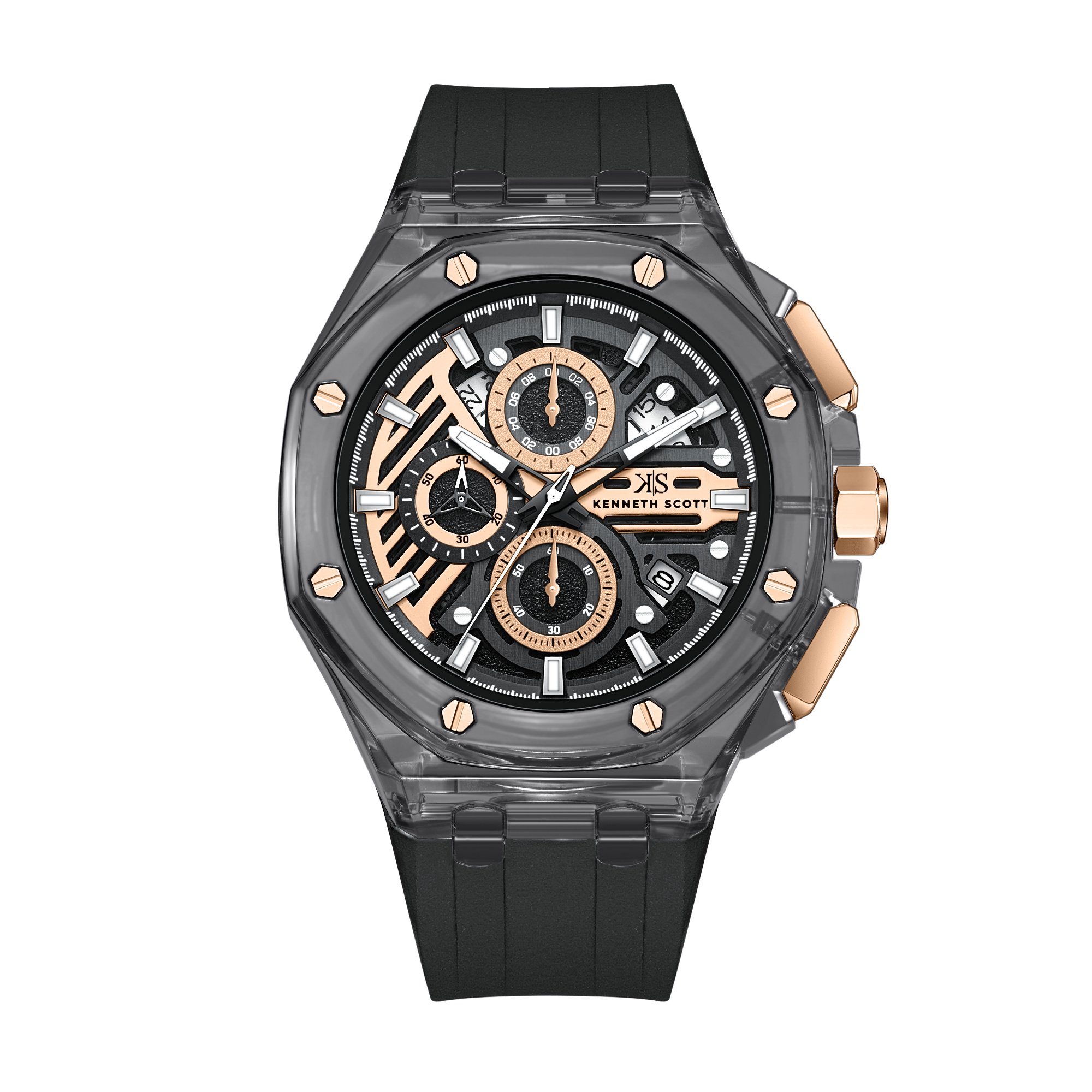 Men Chronograph  Gun  Dial Watch - K26109-ZSBX