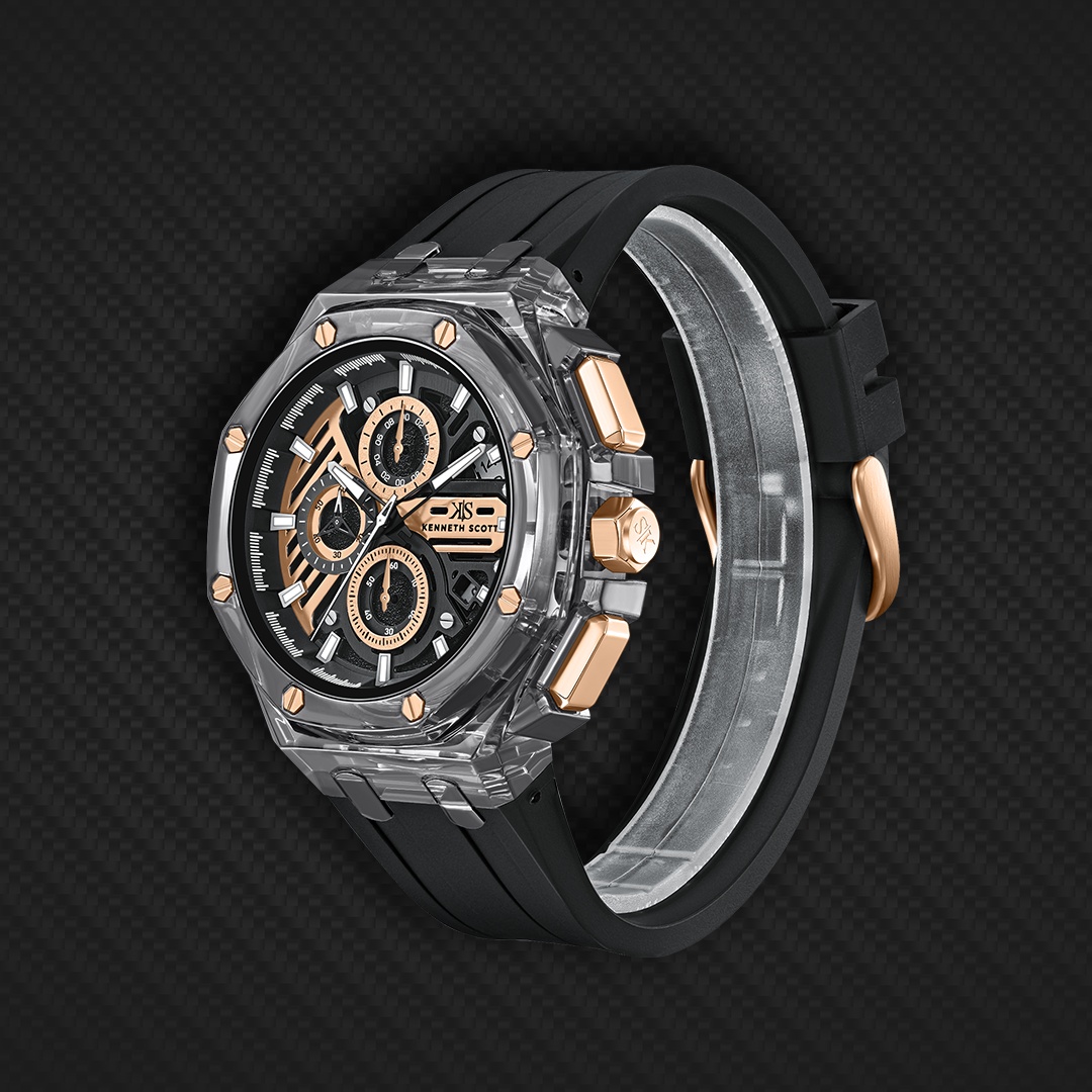 Men Chronograph  Gun  Dial Watch - K26109-ZSBX