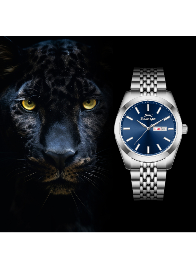 Men Date Dark Blue Dial Watch - SL.9.2579.1.390