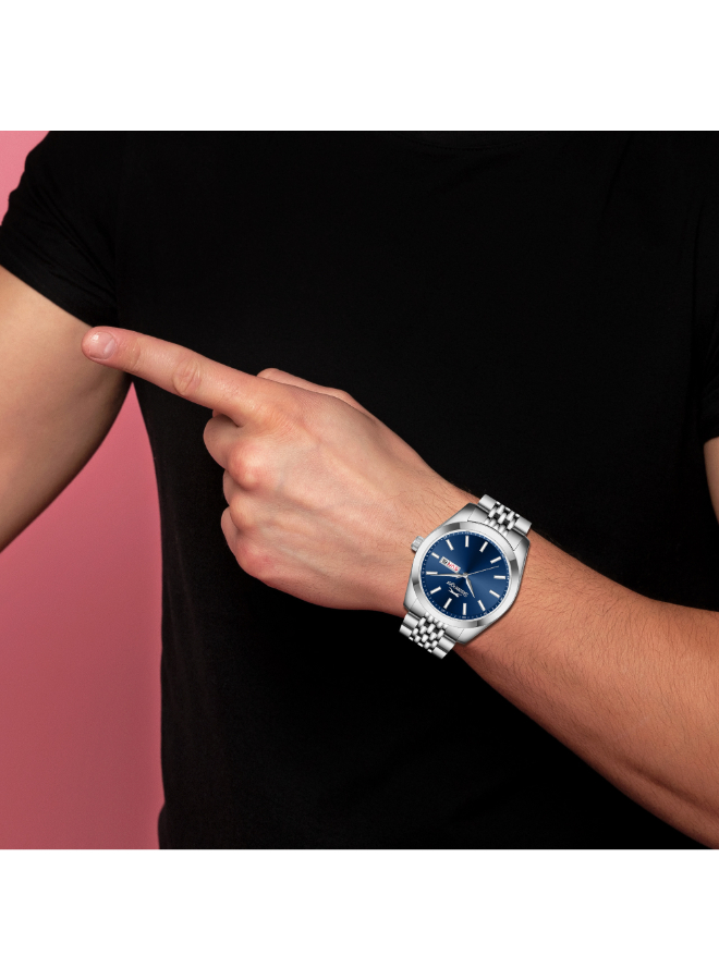 Men Date Dark Blue Dial Watch - SL.9.2579.1.390