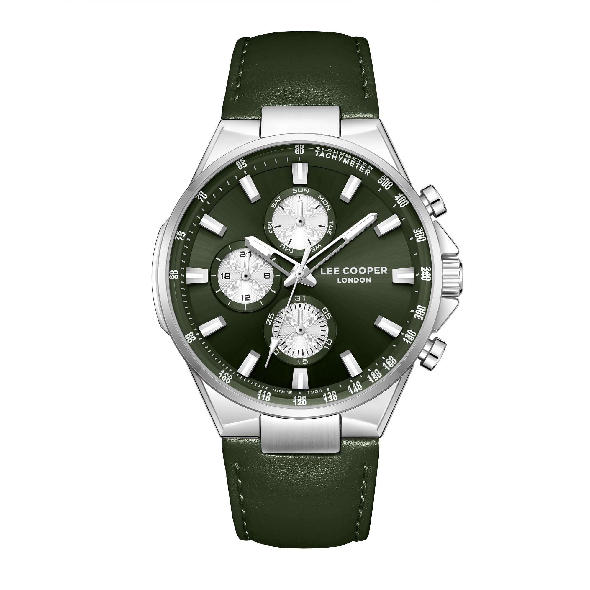 Men Multifunction Dark Green Dial Watch - LC08223.375
