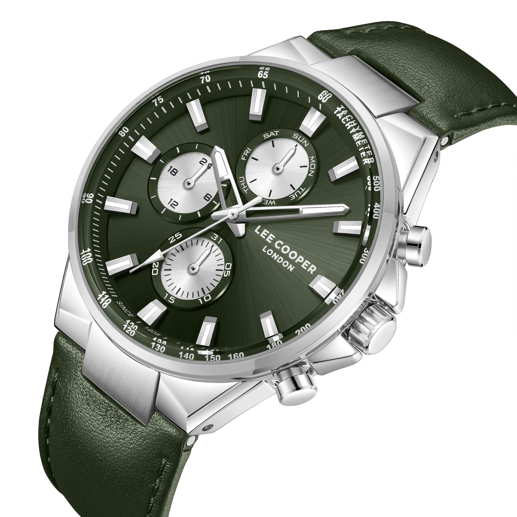 Men Multifunction Dark Green Dial Watch - LC08223.375