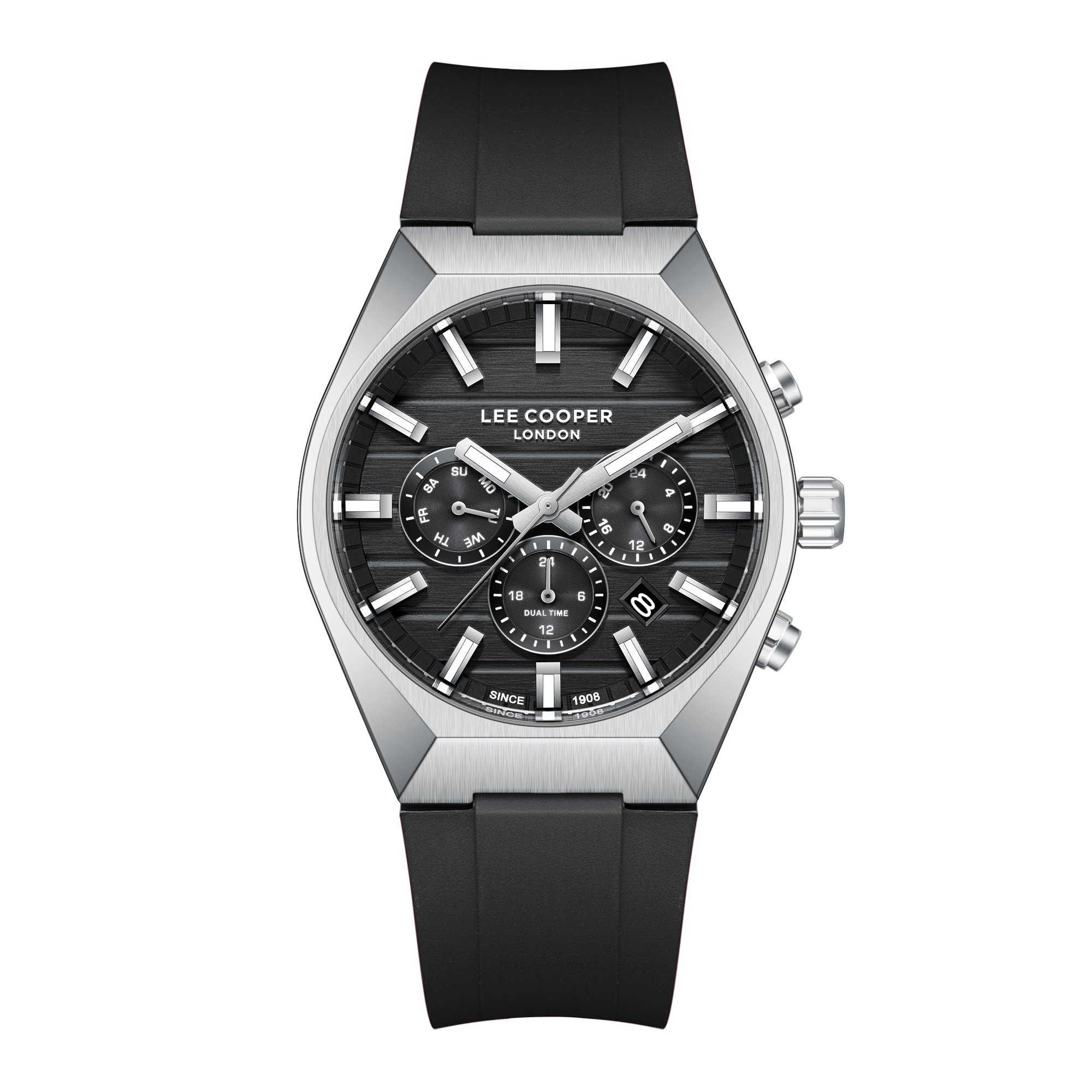 Men Multifunction Black Dial Watch - LC08388.351