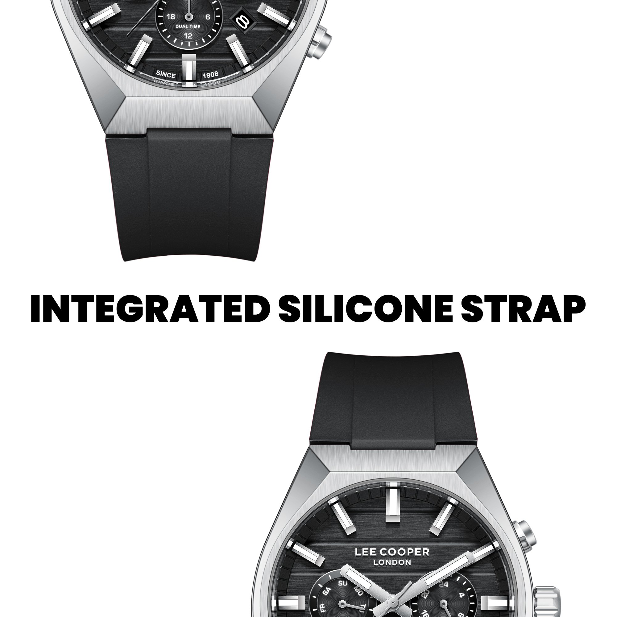 Men Multifunction Black Dial Watch - LC08388.351