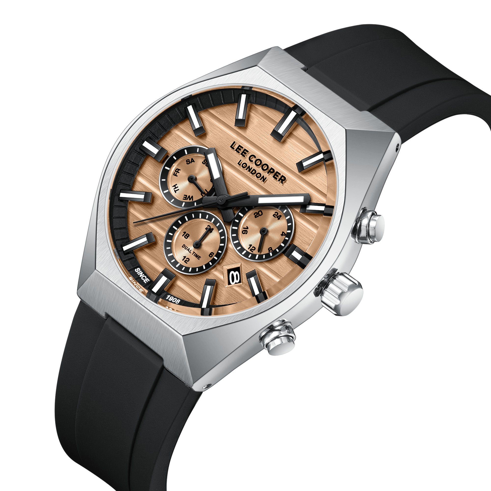 Men Multifunction Rose Gold Dial Watch - LC08388.300