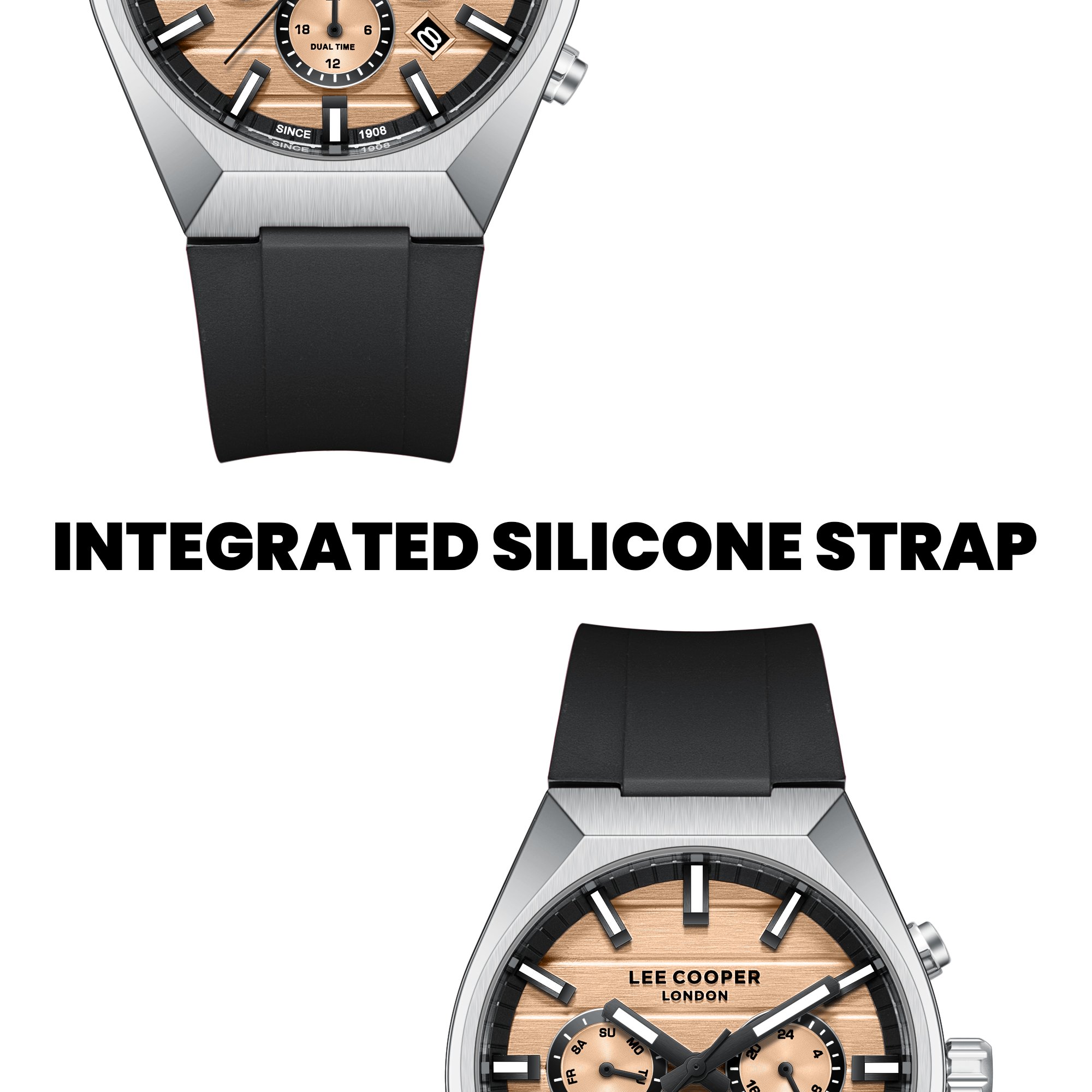 Men Multifunction Rose Gold Dial Watch - LC08388.300