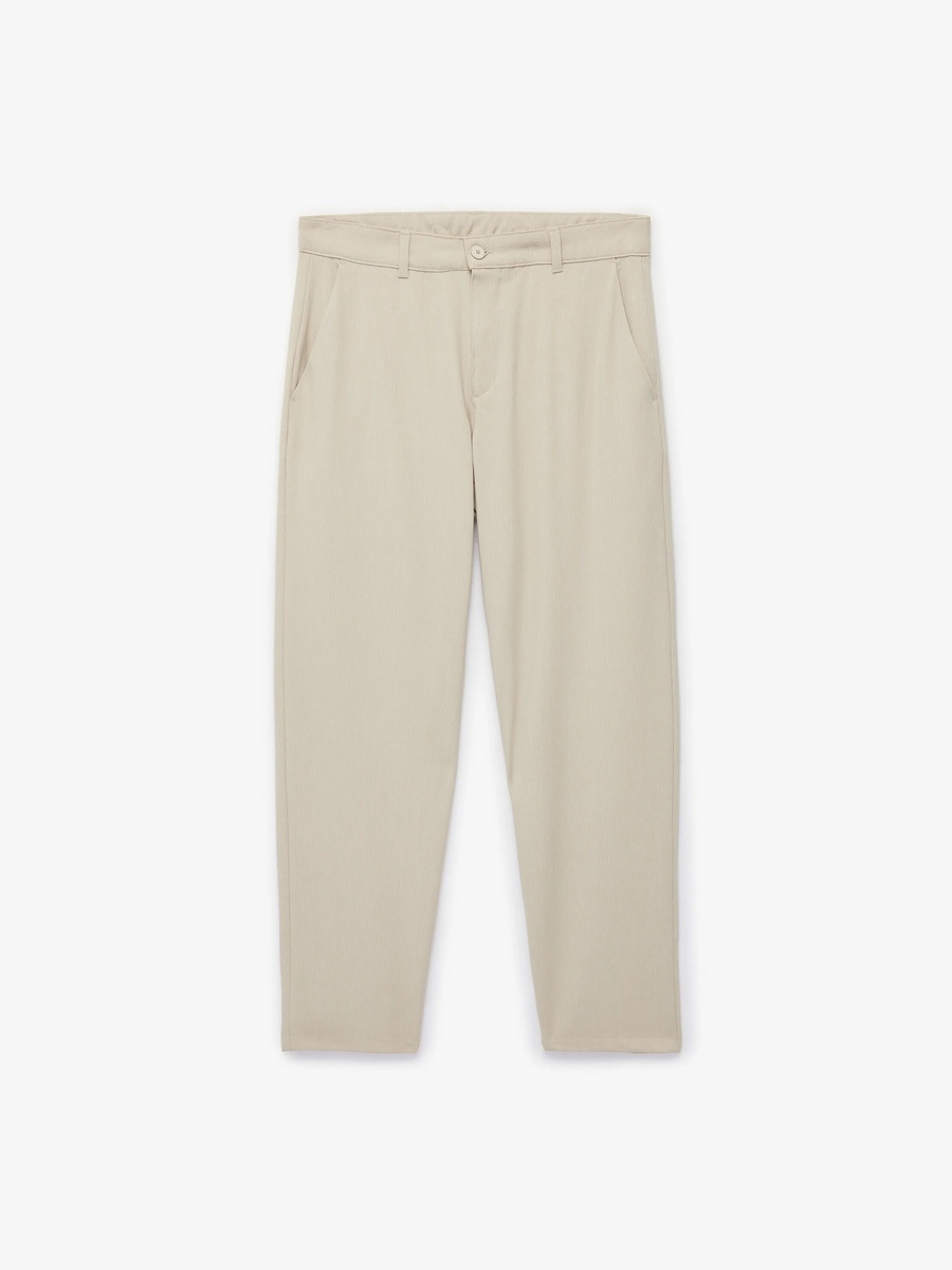 Mens Beige Smart Trousers