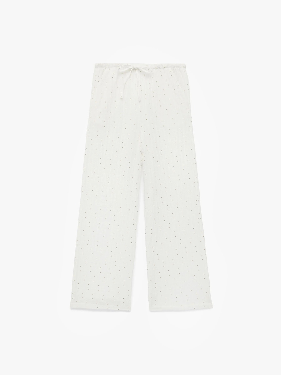 Beige Muslin Comfort Trousers