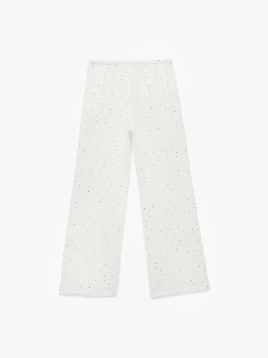 Beige Muslin Comfort Trousers