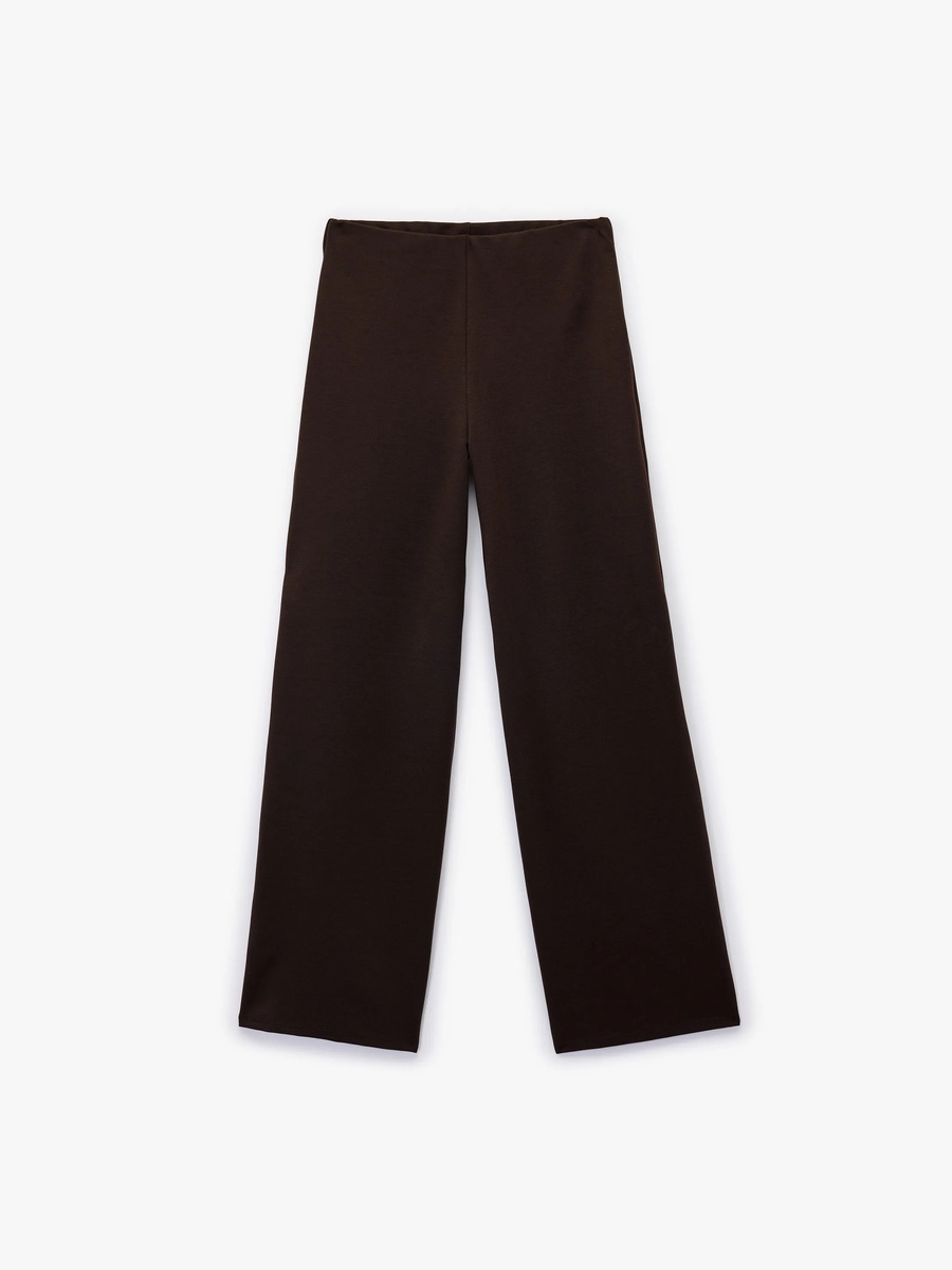 Brown Wide-Leg Trousers for Women