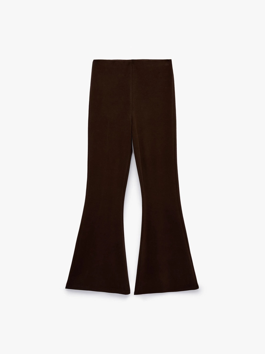 Womens Brown Flared Trousers