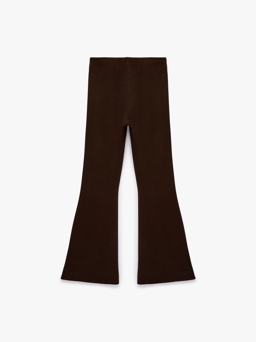 Womens Brown Flared Trousers