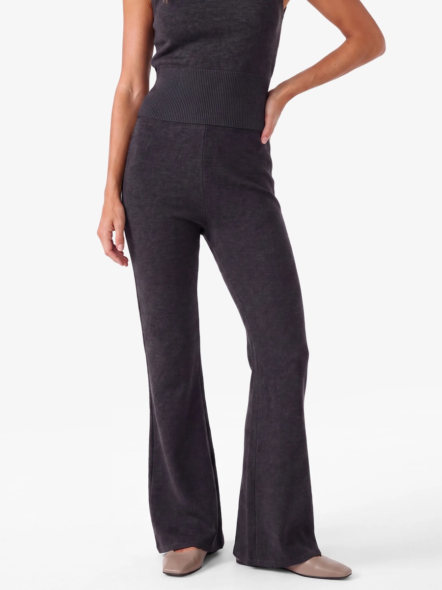 Womens Grey Flared Trousers
