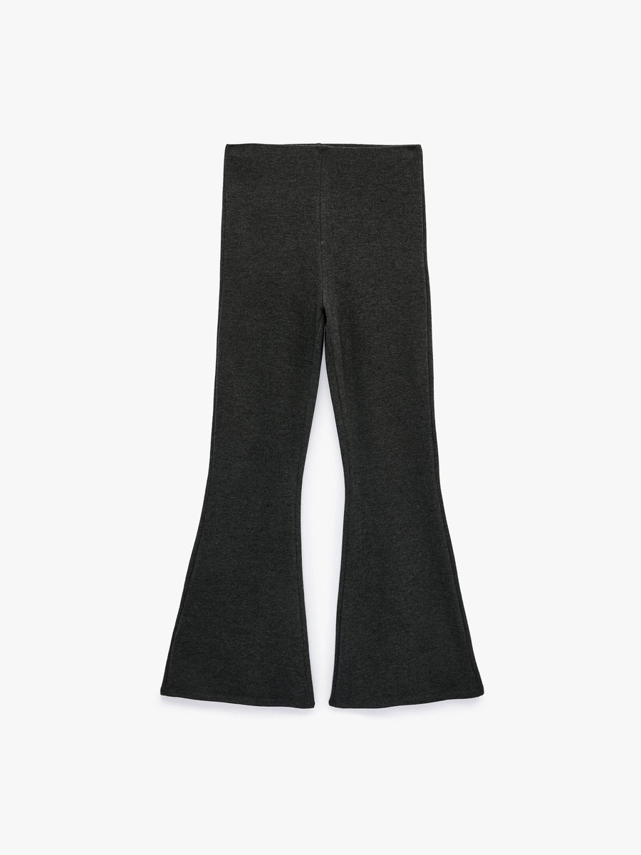 Womens Grey Flared Trousers