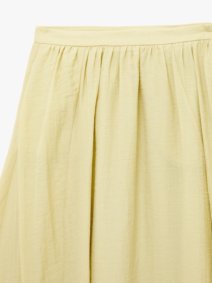 Green A-Line Midi Skirt