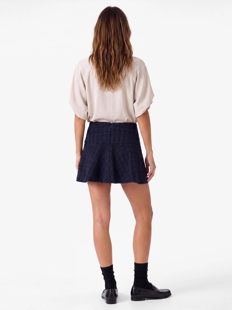 Navy A-Line Mini Skirt