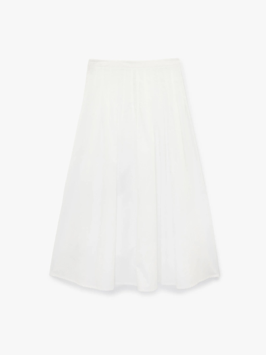 Elegant White A-Line Maxi Skirt