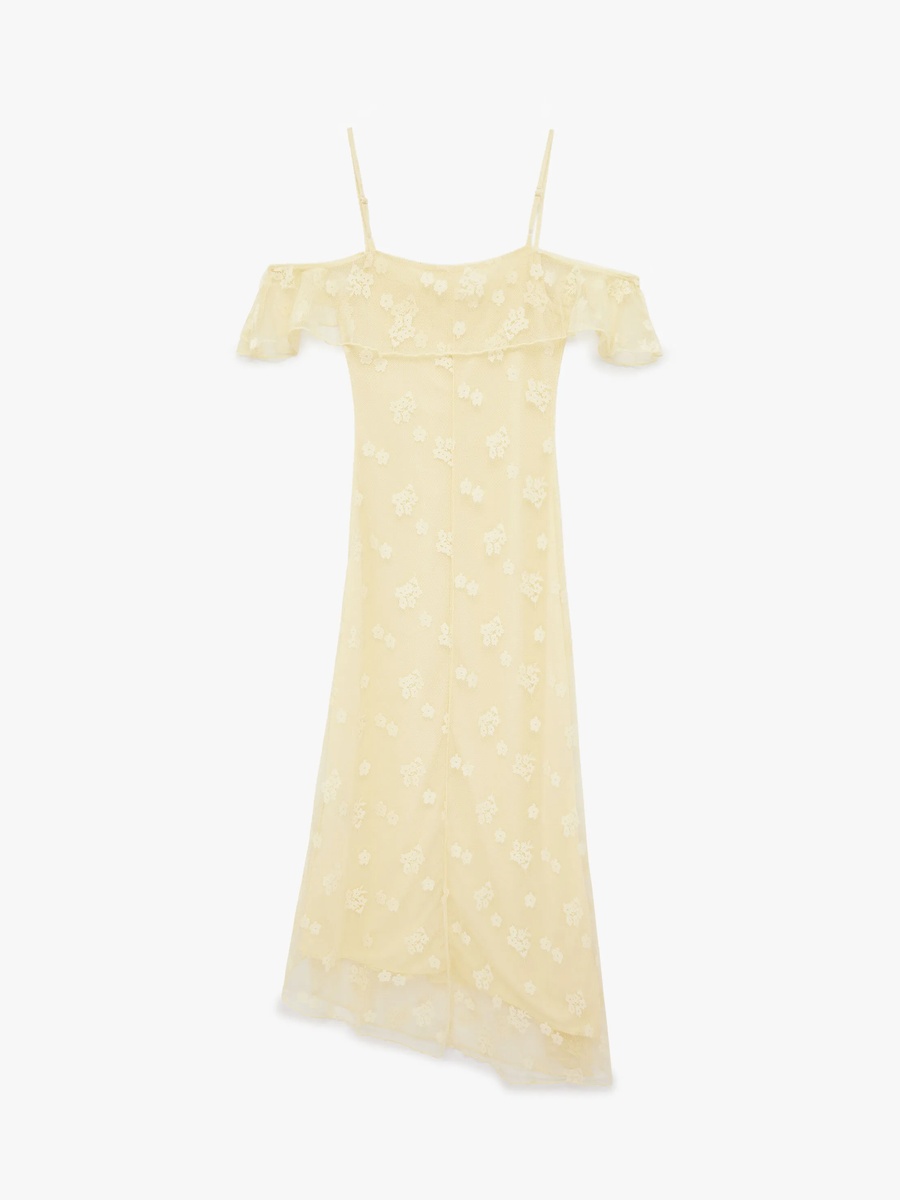Yellow Sleeveless Midi Sheath Dress for Daytime