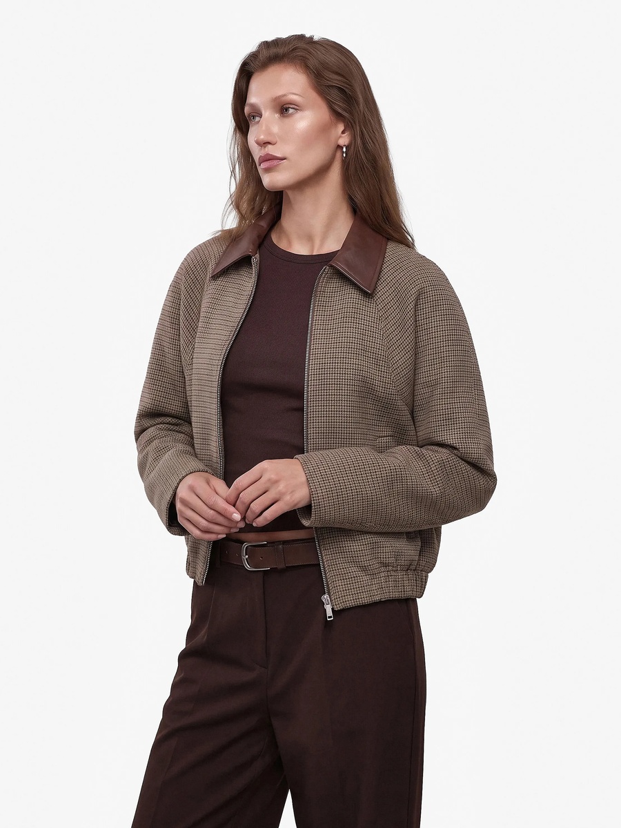 Womens Regular Brown Utility Jacket