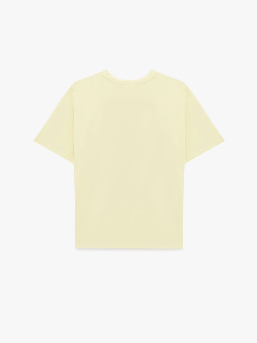 Yellow Graphic Bear Print Crew Neck T-Shirt