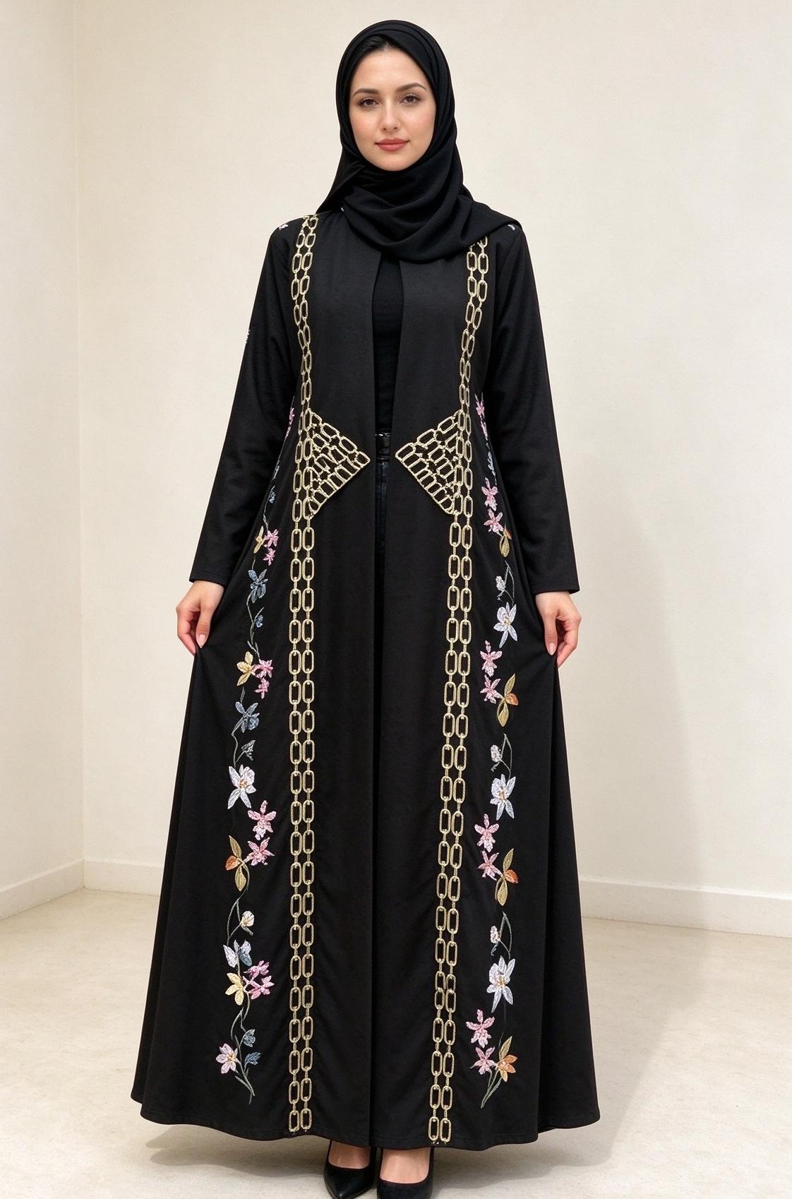 Black Solid Abaya