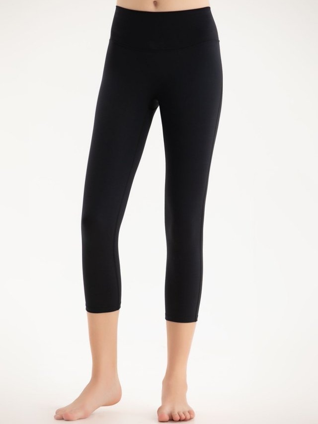 Black Activewear Cropped Leggings