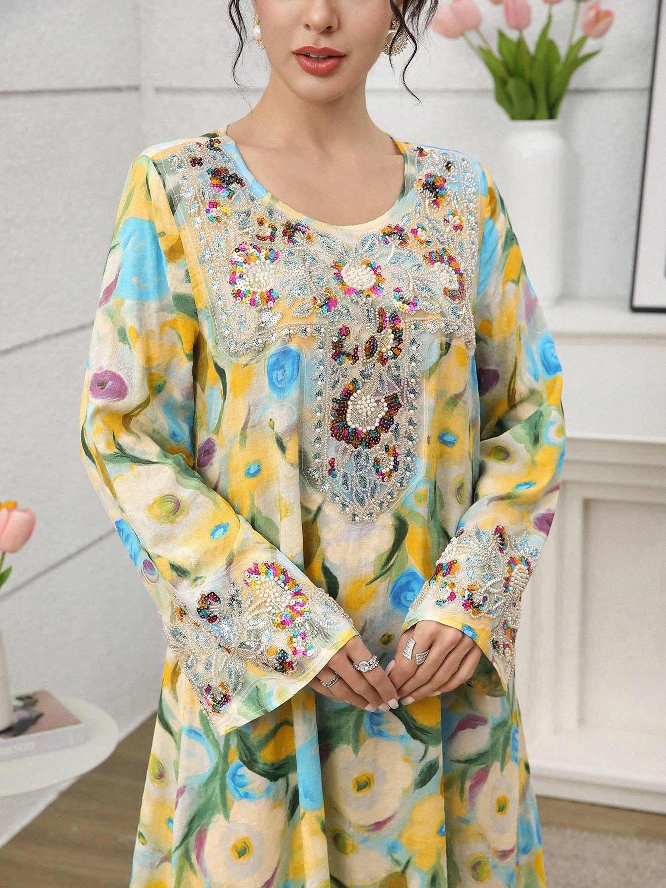 Multi Printed Jalabiya