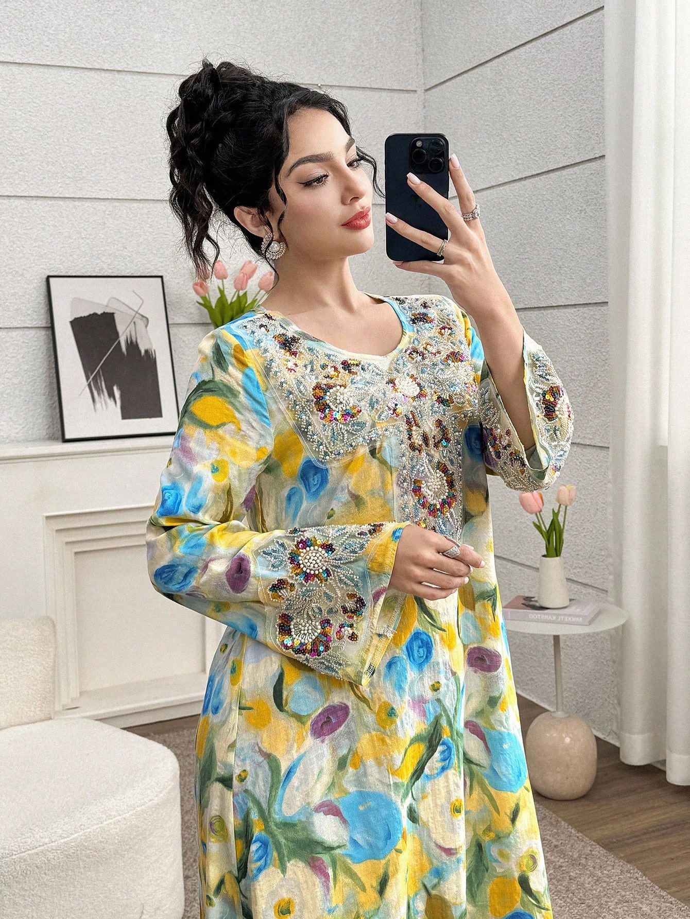 Multi Printed Jalabiya